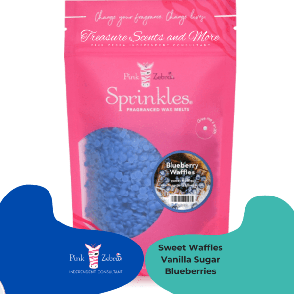 blueberry waffles sprinkles transparent